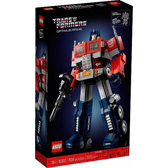 10302 Icons Transformers Optimus Prime, Konstruktionsspielzeug Transformers 2-in-1 Set, LKW und Roboter