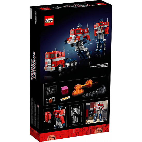 10302 Icons Transformers Optimus Prime, Konstruktionsspielzeug Transformers 2-in-1 Set, LKW und Roboter