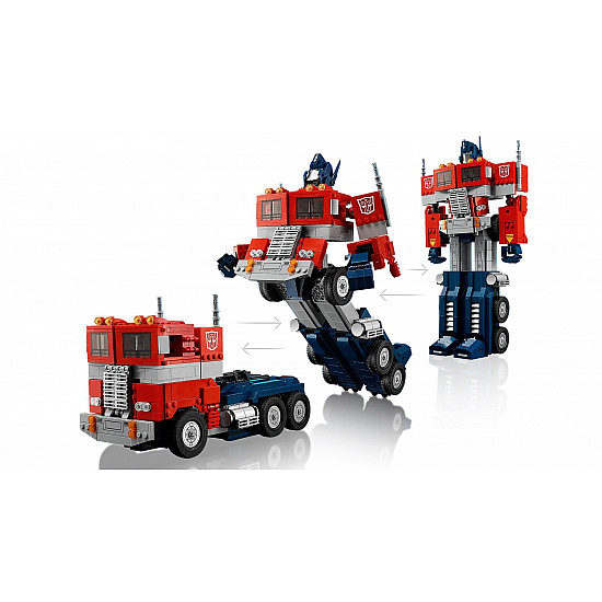 10302 Icons Transformers Optimus Prime, Konstruktionsspielzeug Transformers 2-in-1 Set, LKW und Roboter