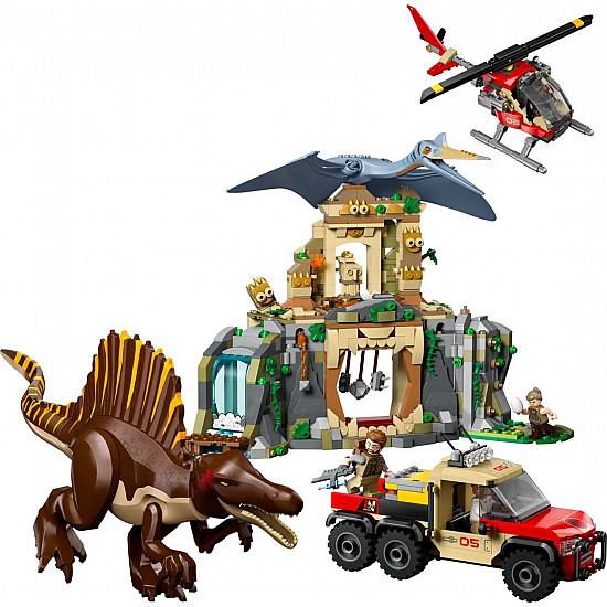 76976 Jurassic World Spinosaurier & Quetzalcoatlus: Hubschrauber-Einsatz, Konstruktionsspielzeug