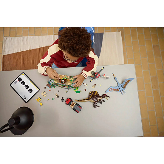 76976 Jurassic World Spinosaurier & Quetzalcoatlus: Hubschrauber-Einsatz, Konstruktionsspielzeug