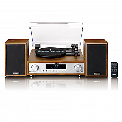 Lenco HiFi Stereo system with Record Player, DAB+/FM radio, and Bluetooth MC-160WD Stereo system USB port AUX in