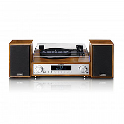 Lenco HiFi Stereo system with Record Player, DAB+/FM radio, and Bluetooth MC-160WD Stereo system USB port AUX in