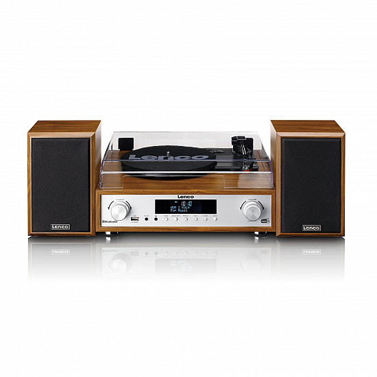 Lenco HiFi Stereo system with Record Player, DAB+/FM radio, and Bluetooth MC-160WD Stereo system USB port AUX in
