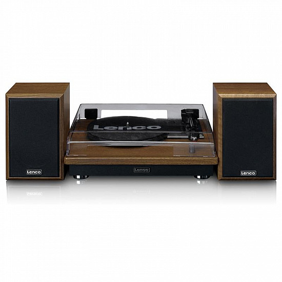 LENCO LS-100WD Plattenspieler BT 2 externeLautsprecher