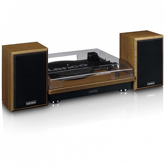 LENCO LS-100WD Plattenspieler BT 2 externeLautsprecher