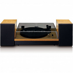 LENCO LS-300WD Plattenspieler mit ext. Lautsprechern, Holz