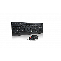 Lenovo Essential Wired Combo Keyboard and Mouse Keyboard and Mouse Set Wired Mouse included Lithuanian Black