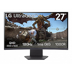 LCD Monitor LG 27GS60QC-B 27 Gaming/Curved Panel VA 2560x1440 16:9 180 Hz Matte 1 ms Tilt Color Black 27GS60QC-B