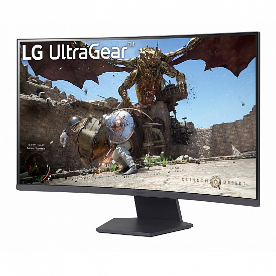 UltraGear 32GS60QX-B, Gaming-Monitor 80 cm (31.5 Zoll), schwarz, WQHD, VA, Curved, AMD Free-Sync, 180Hz Panel