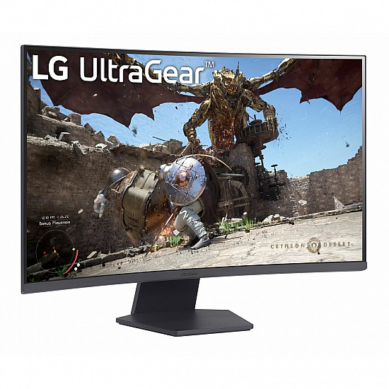 UltraGear 32GS60QX-B, Gaming-Monitor 80 cm (31.5 Zoll), schwarz, WQHD, VA, Curved, AMD Free-Sync, 180Hz Panel