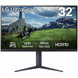 UltraGear 32GS85QX-B.AEU, Gaming-Monitor 80 cm (31.5 Zoll), dunkelgrau, WQHD, IPS, HDMI, DP, USB-Hub, 180Hz Panel