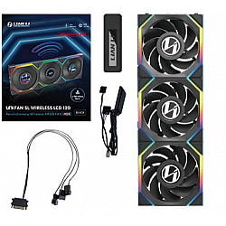 Lian Li UNI FAN SL Wireless LCD 120 Reverse Blade Computer case 12 cm Black 3 pc(s)