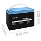 Qoltec 53705 vehicle battery Lithium Iron Phosphate (LiFePO4) 100 Ah 12.8 V 100 A Car