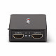 2 Port HDMI Splitter 18Gbps, kompakt schwarz