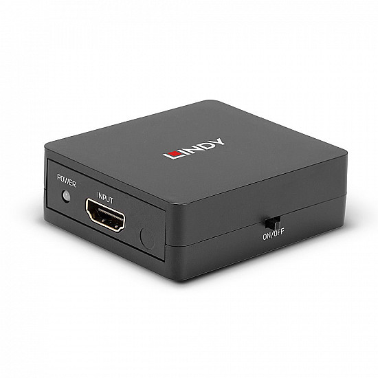 2 Port HDMI Splitter 18Gbps, kompakt schwarz