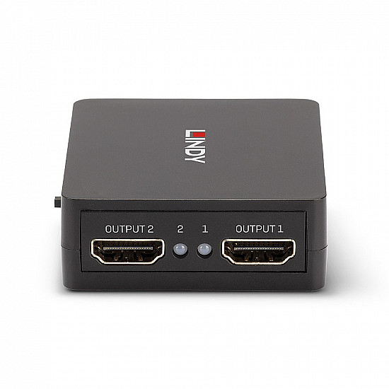 2 Port HDMI Splitter 18Gbps, kompakt schwarz