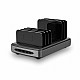 160W 6 Port USB-Ladestation, 3x USB-A + 3x USB-C schwarz/grau, PD 3.0, QC 3.0/4.0, Samsung AFC, gleichzeitiges Laden von 6 Tablets / Smartphones