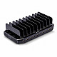 10 Port USB-Ladestation, 10x USB-A schwarz, gleichzeitiges Laden von bis zu 10 Tablets / Smartphones