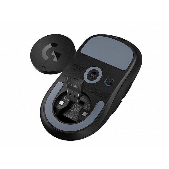 Logitech G PRO X SUPERLIGHT 2 Mouse optical 5 buttons wireless 2.4 GHz USB MAU Logitech LIGHTSPEED receiver black