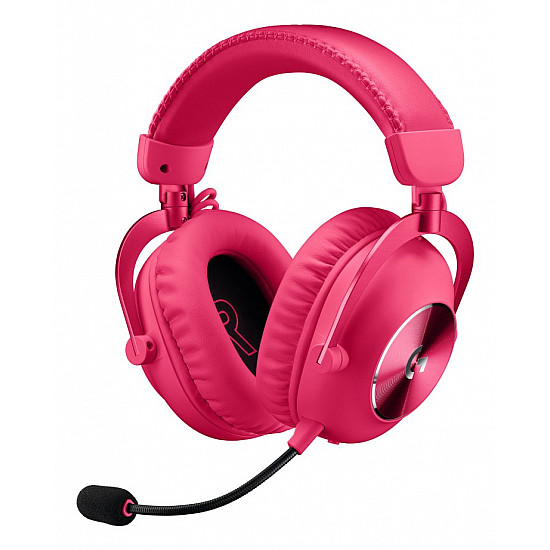 LOGITECH G Pro X 2 Headset full size Bluetooth / LIGHTSPEED wireless wired 3.5 mm jack noise isolating magenta