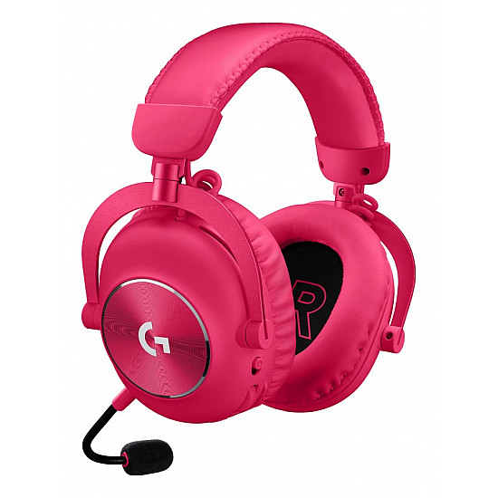 LOGITECH G Pro X 2 Headset full size Bluetooth / LIGHTSPEED wireless wired 3.5 mm jack noise isolating magenta