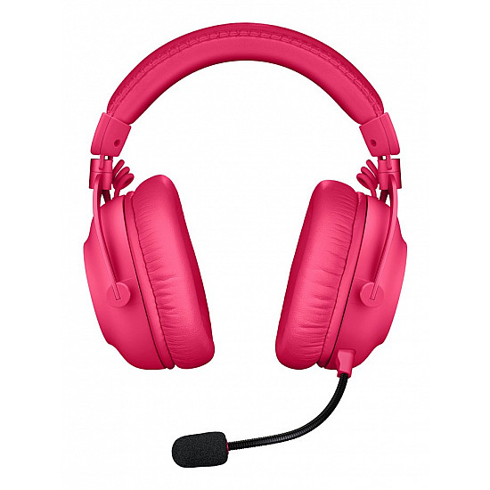 LOGITECH G Pro X 2 Headset full size Bluetooth / LIGHTSPEED wireless wired 3.5 mm jack noise isolating magenta