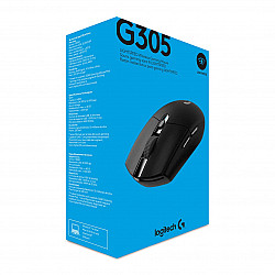 Logitech G305 Lightspeed Wireless Gaming Mouse, RF Wireless + Bluetooth, 12000 DPI, Black