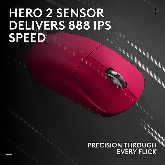 Logitech G PRO X SUPERLIGHT 2 LIGHTSPEED Gaming Mouse - MAGENTA - 2.4GHZ - N/A - EER2-933
