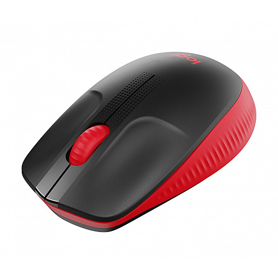 LOGITECH M190 Mouse optical 3 buttons wireless USB wireless receiver red