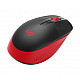 LOGITECH M190 Mouse optical 3 buttons wireless USB wireless receiver red