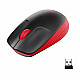 LOGITECH M190 Mouse optical 3 buttons wireless USB wireless receiver red