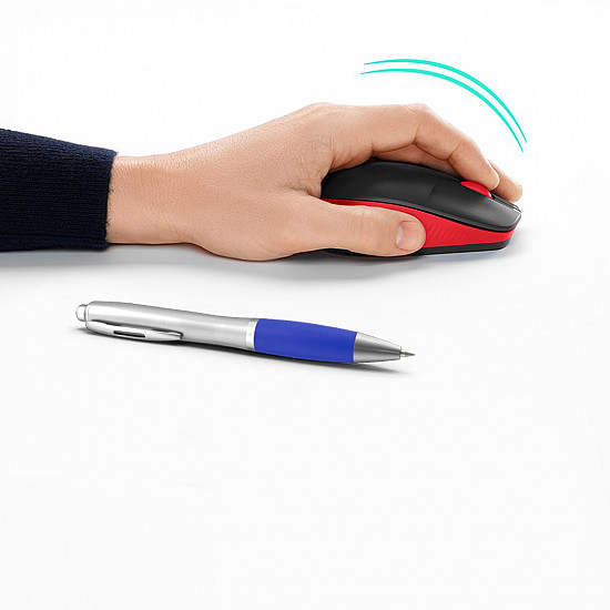 LOGITECH M190 Mouse optical 3 buttons wireless USB wireless receiver red