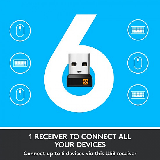 LOGITECH Mouse Wireless M705 Silver / Marathon - Laser - Tiny unifying nano receiver