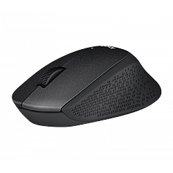 LOGITECH M330 SILENT PLUS Mouse 3 buttons wireless 2.4 GHz USB wireless receiver black