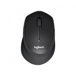LOGITECH M330 SILENT PLUS Mouse 3 buttons wireless 2.4 GHz USB wireless receiver black