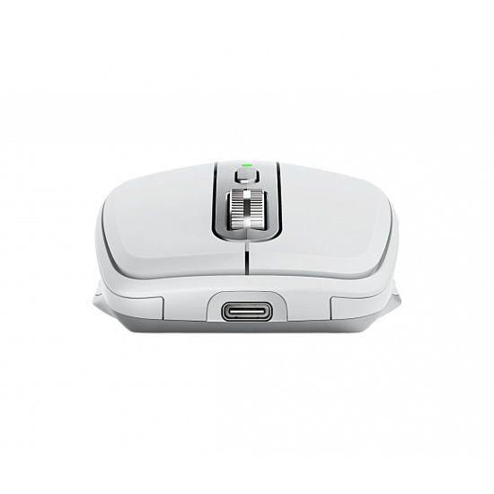 Logitech MX Anywhere 3S Mouse - RF Wireless + Bluetooth, Laser, 8000 DPI, Pale Grey (White)