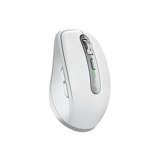 Logitech MX Anywhere 3S Mouse - RF Wireless + Bluetooth, Laser, 8000 DPI, Pale Grey (White)