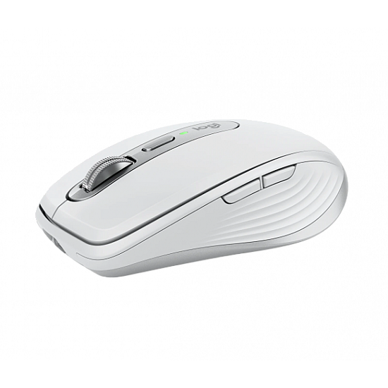 Logitech MX Anywhere 3S Mouse - RF Wireless + Bluetooth, Laser, 8000 DPI, Pale Grey (White)