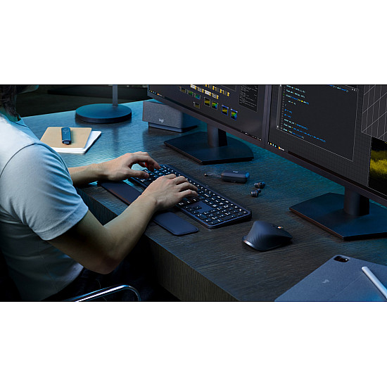 Logitech MX Keys S Combo keyboard Mouse included Office RF Wireless + Bluetooth QWERTY US International Graphite
