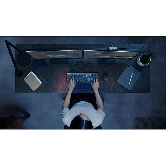 Logitech MX Keys S Combo keyboard Mouse included Office RF Wireless + Bluetooth QWERTY US International Graphite