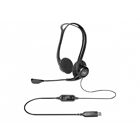 Logitech 960 USB Headset, On-Ear, Schwarz, Kabelgebunden, 981-000100