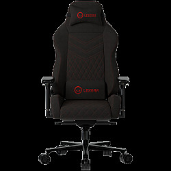 LORGAR Ace 422, Gaming chair, Anti-stain durable fabric, 1.8 mm metal frame, multiblock mechanism, 4D armrests, 5 Star aluminium base, Class-4 gas lift, 75mm PU casters, Black + red