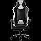 LORGAR Base 311, Gaming chair, PU eco-leather, 1.8 mm metal frame, multiblock mechanism, 4D armrests, 5 Star aluminium base, Class-4 gas lift, 75mm PU casters, Black + white