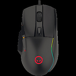 LORGAR Jetter 357, gaming mouse, Optical Gaming Mouse with 6 programmable buttons, Pixart ATG4090 sensor, DPI can be up to 8000, 30 million times key life, 1.8m PVC USB cable, Matt UV coating and RGB lights with 4 LED flowing mode, size:124.90*71.65*41.36mm, 115g