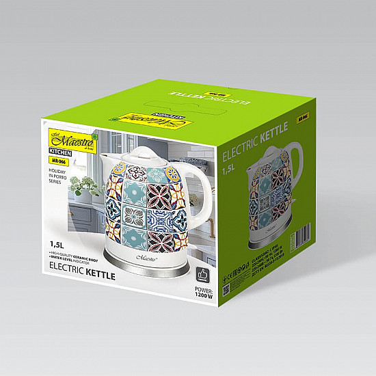 Ceramiczny czajnik elektryczny 1,5l 1200W MR-066-PORTO