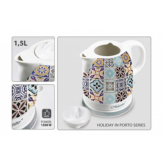 Ceramiczny czajnik elektryczny 1,5l 1200W MR-066-PORTO