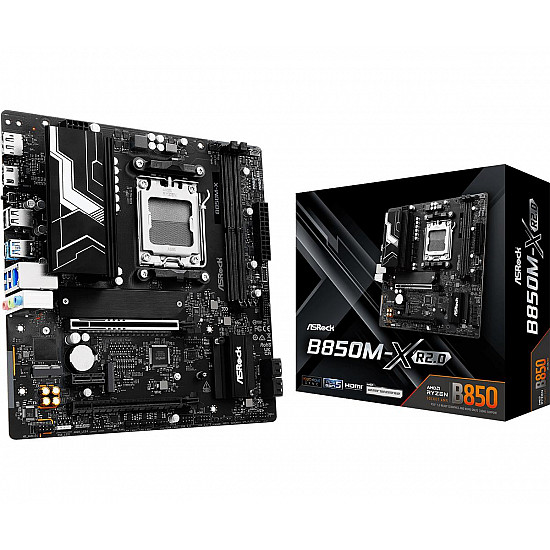 ASRock B850M-X R2.0 - Motherboard - micro ATX - Socket AM5 - AMD B850 Chipsatz - USB-C 3.2 Gen 1, USB 3.2 Gen 1 - 2.5 Gigabit LAN - Onboard-Grafik (CPU erforderlich)