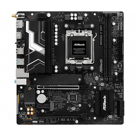 ASRock B850M-X WIFI R2.0 - Motherboard - micro ATX - Socket AM5 - AMD B850 Chipsatz - USB-C 3.2 Gen 1, USB 3.2 Gen 1 - 2.5 Gigabit LAN, Wi-Fi 6E, Bluetooth - Onboard-Grafik (CPU erforderlich)