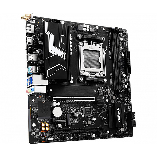ASRock B850M-X WIFI R2.0 - Motherboard - micro ATX - Socket AM5 - AMD B850 Chipsatz - USB-C 3.2 Gen 1, USB 3.2 Gen 1 - 2.5 Gigabit LAN, Wi-Fi 6E, Bluetooth - Onboard-Grafik (CPU erforderlich)